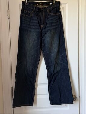 New Gap Boy Dark Blue Loose Bootcut Jeans Size 16 Husky